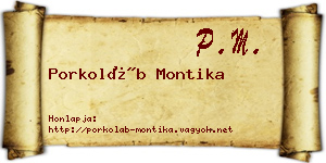 Porkoláb Montika névjegykártya